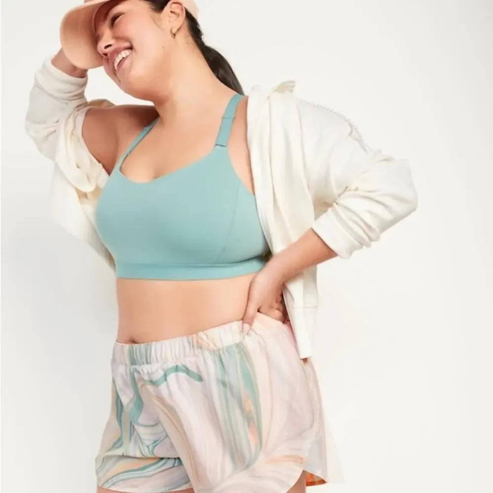 Old Navy swirl pop Mid-Rise StretchTech Dolphin-Hem Run Shorts